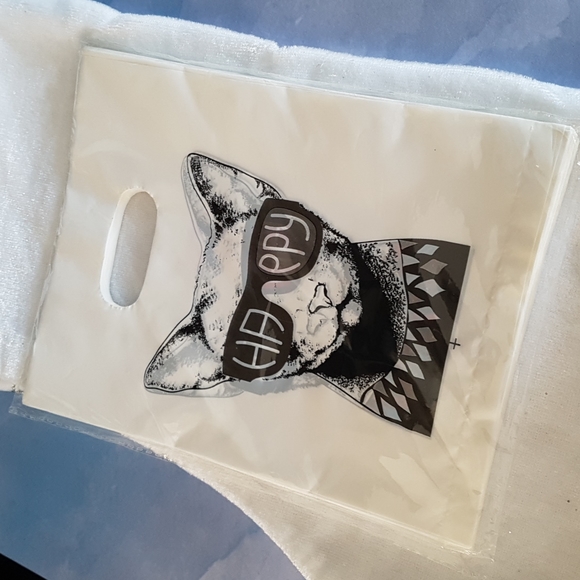 25 pcs Cat Happy Bags Thank You Bags Favor Bags Loot Bags Treat Bags 6"x6" In. - Picture 4 of 9